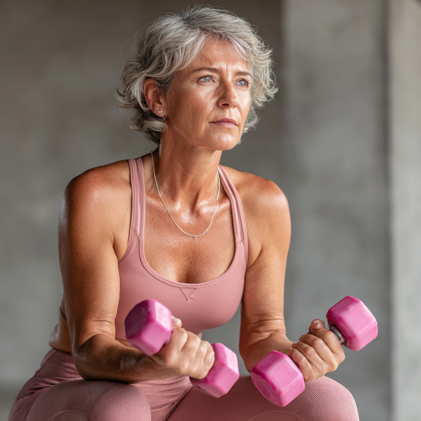 Зрели хора правят упражнения